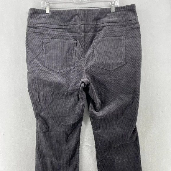 D&Co. Pants Women's Sz 18W Gray Skinny Stretch Corduroy 5-Pockets Pullover - Picture 8 of 12